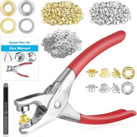 803Pcs Grommet Eyelet Pliers Kit  Grommet Tool Kit with Metal Eyelets