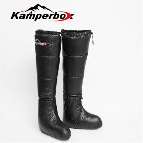 Camping Down Socks Kamperbox Sleeping Bag Down Boots - Prohibited Sales Platform - Temu (Color: Black)