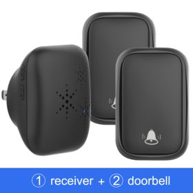 Awapow Self Powered Waterproof Wireless Doorbell Smart Home Without Battery Doorbell With Ringtone 150M Remote Receiver Bell (Plug Type: US plug, Color: 2doorbell 1receiver2)