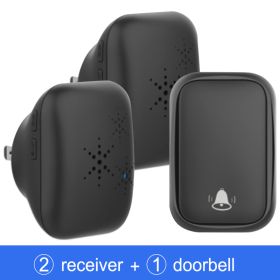 Awapow Self Powered Waterproof Wireless Doorbell Smart Home Without Battery Doorbell With Ringtone 150M Remote Receiver Bell (Plug Type: US plug, Color: 1doorbell 2receiver3)