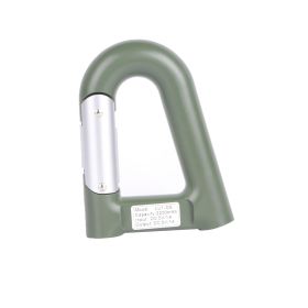 2200mAh Power Bank w/Emergency Flashlight Compass Carabiner-Shaped Hiking Camping Use (Color: Green, size: One Size)