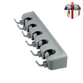 Wall Organizer Storage Hooks for Home Bathroom Kitchen Garage (Color: Grey, Type: Hook)